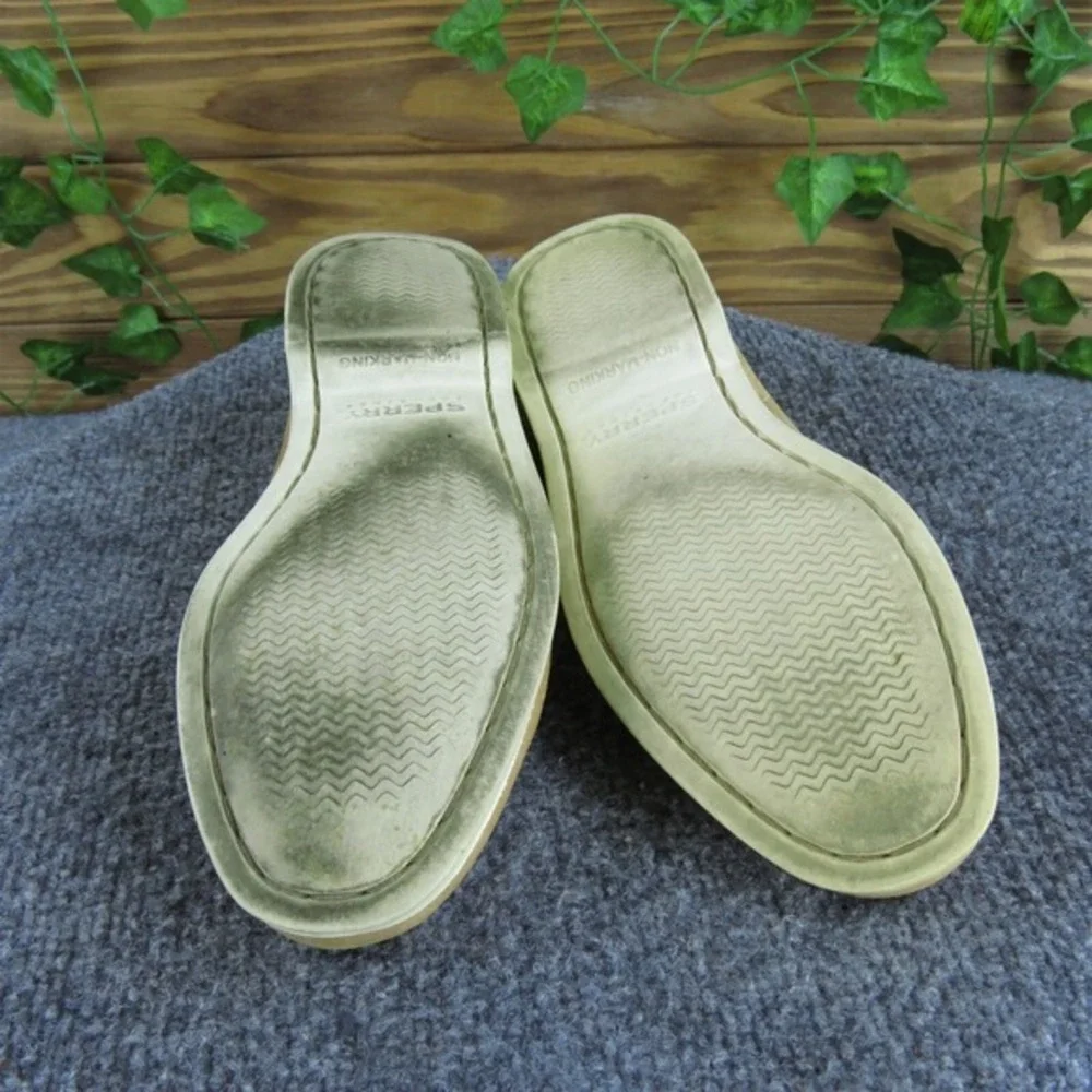 SPERRY Women's Laceless Boat Shoe Brown Leather Sz 6.5 Medium Gently‎ Used 2025